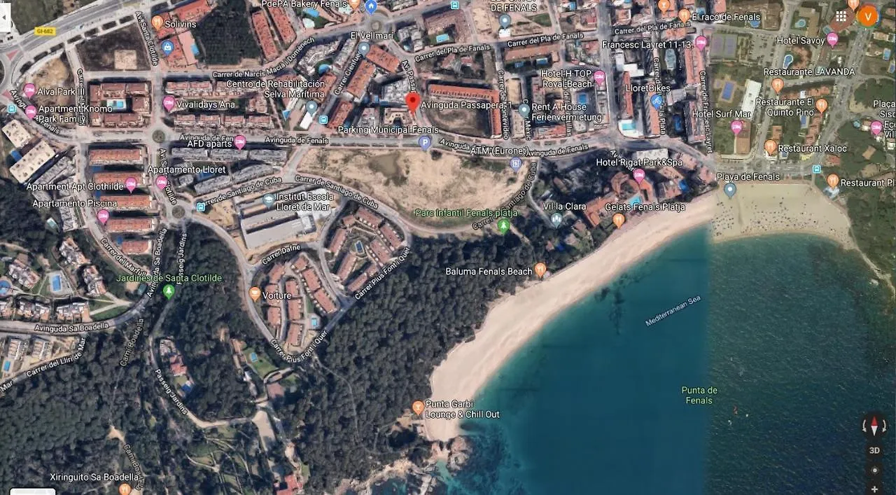 アパート Al20 Apartamento 4 Pax, Playa Fenals, Costa Brava リョレート・デ・マル